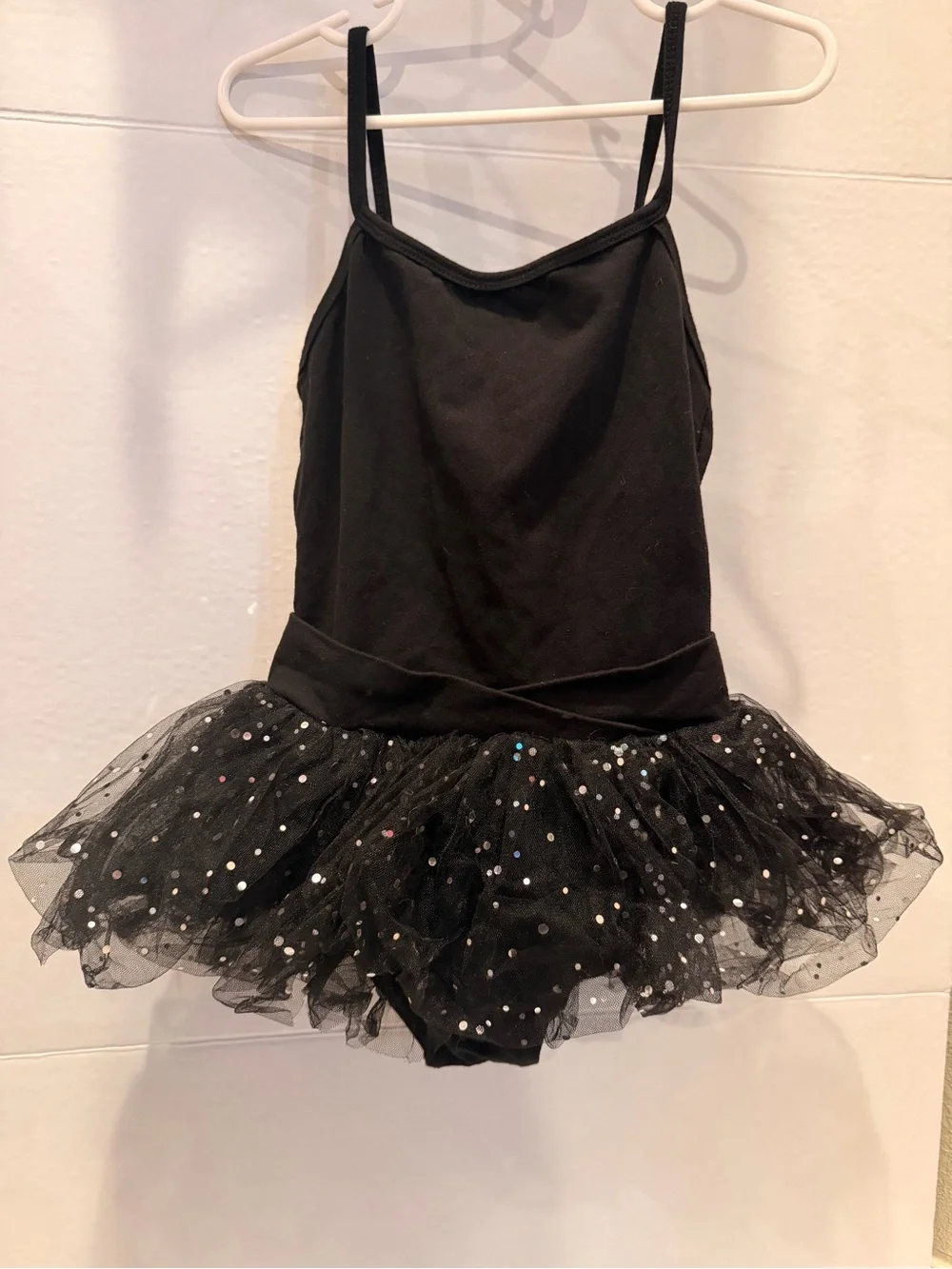 Girls Black Sparkle Tutu Leotard Dance Costume
